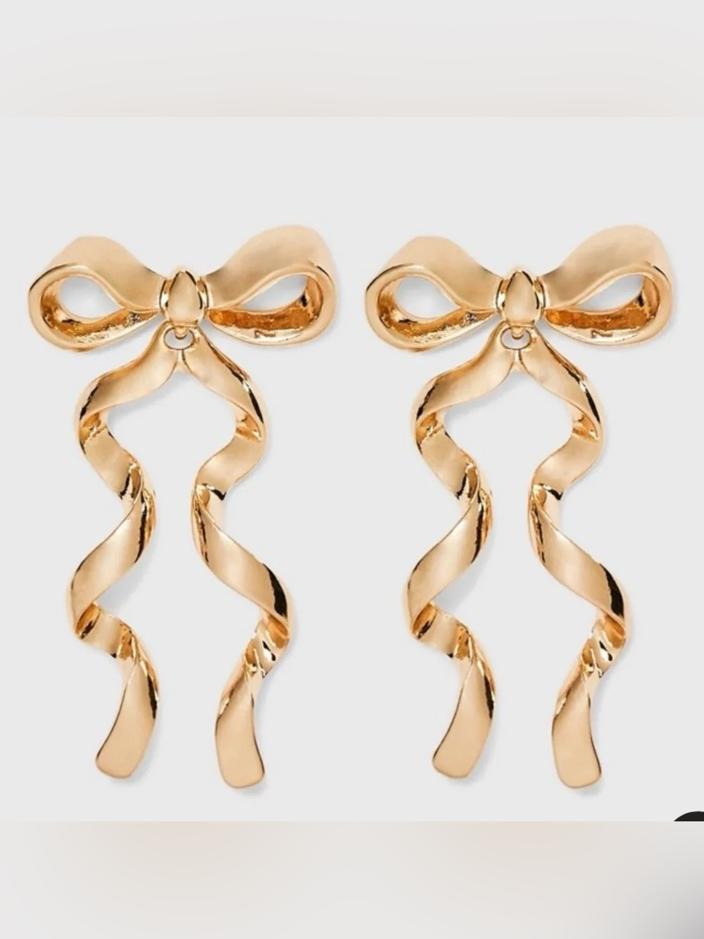 Sugarfix by Baublebar Gold Bow Ribbon Dangle Earrings